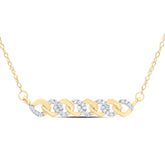 1/6CTW-DIA CN 4.90MM GIFT CUBAN NECKLACE (18 INCH)